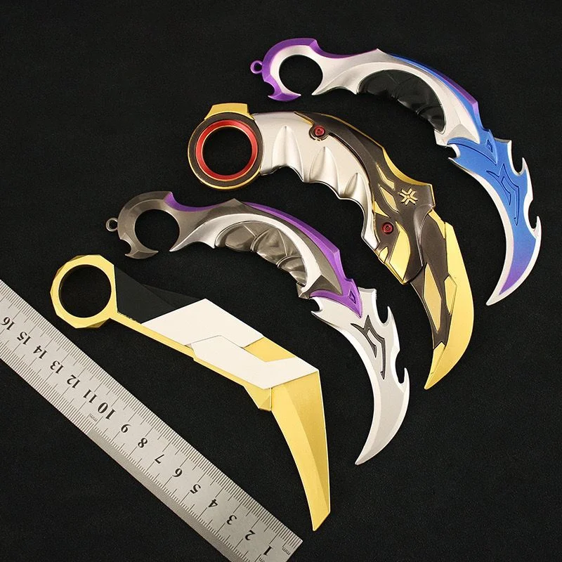 Valorant Melee Weapon Metal Model Championships Karambit / EP5 Claw Knife/ Prime Vandal Knife /jett Kunai /XER&Oslash;FANG Toy