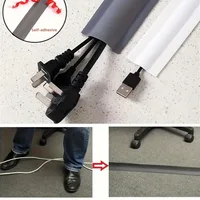3M Self-adhesive Earth Wire Covers for Floors, Walls and Table Tops,Durable PVC Wire Guard with Strong Acrylic Adhesive 1