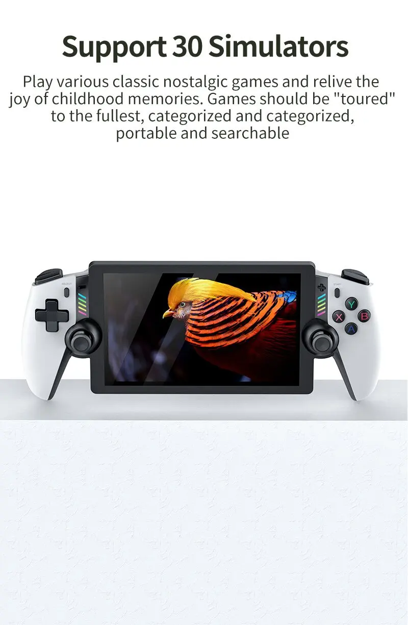 Retro Handheld Game Console With 7 Inch Lcd Hd Screen And Emulators_voghion.com
