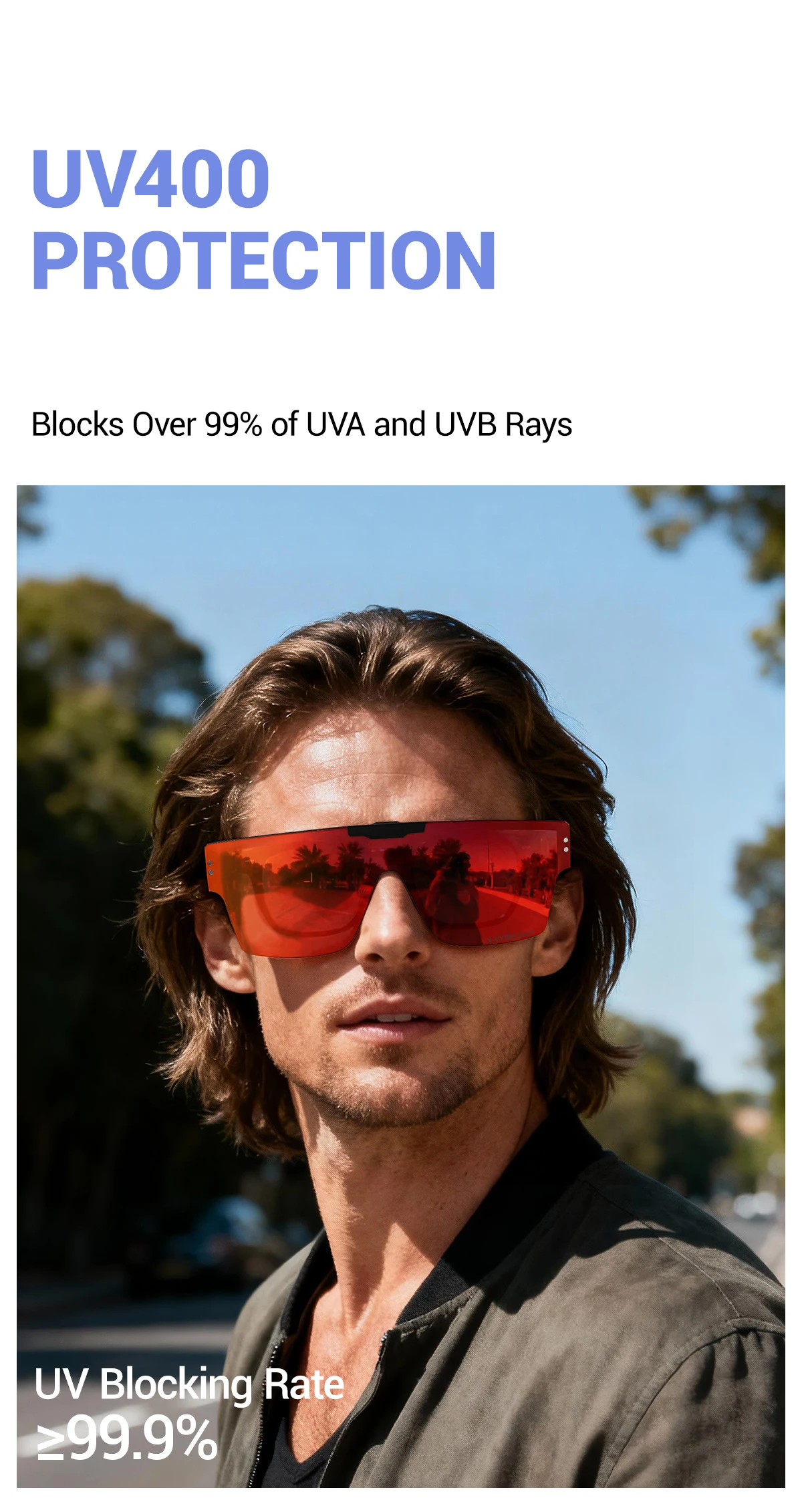 KAPVOE Klappbare Korrektionsgläser - Photochromatisch, geeignet für Männer und Frauen, Radfahren, UV400-Schutzbrille, Outdoor, Laufen, Wandern, Klettern – Detail 8