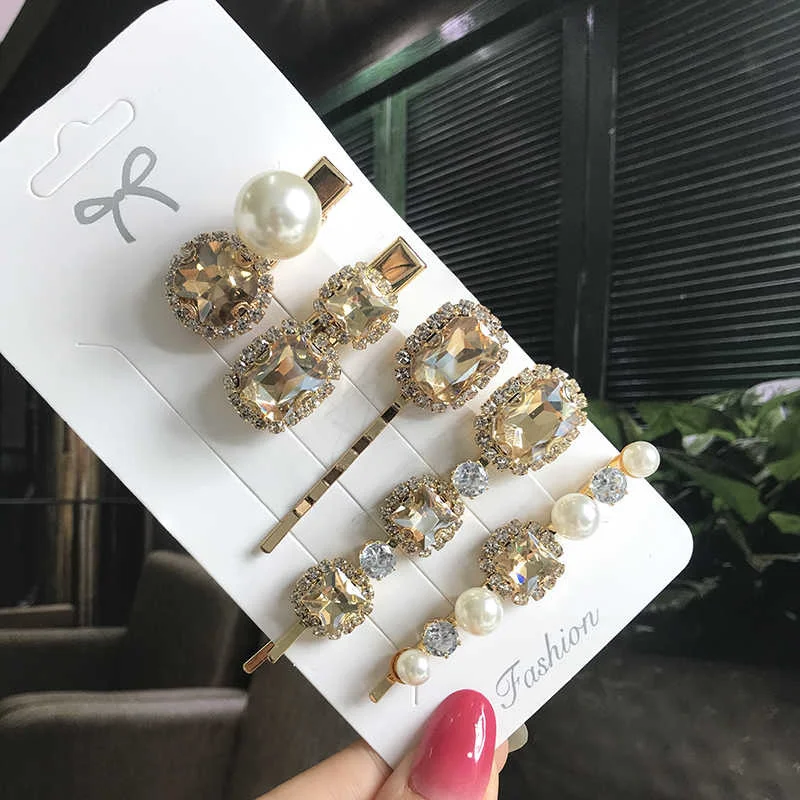 2026 Trendige Strass-Perlen-Haarspangen-Set Vintage Kristall-Haarnadeln für Frauen und Mädchen Süße Haarspangen Haaraccessoires – Detail 9