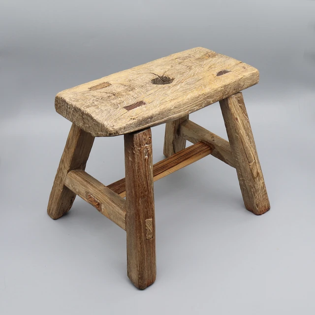 Tabouret ancien en orme - Petit - Antiquité chinoise