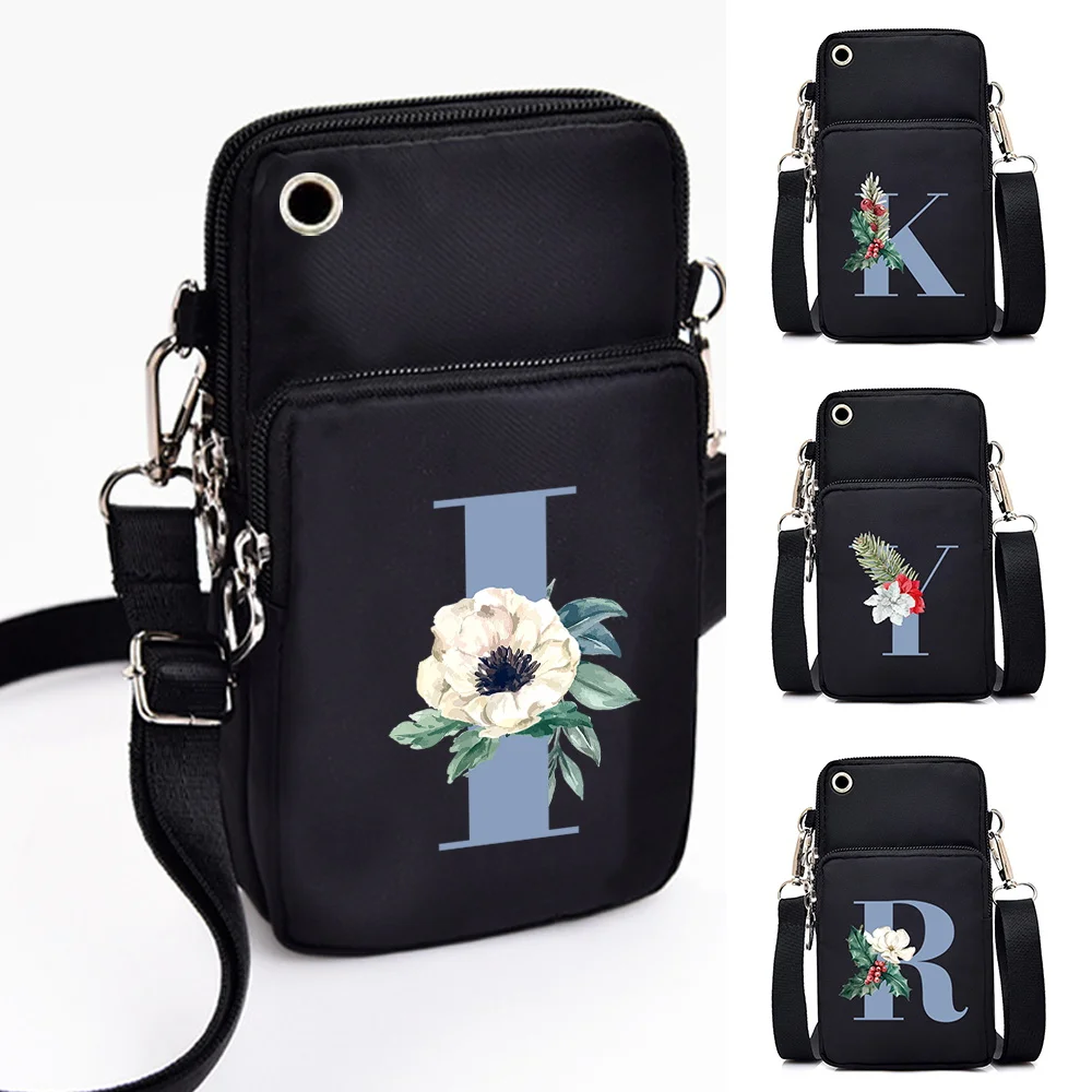 

Shoulder Bags Unisex Waterproo Phone Bags Universal for Samsung/xiaomi/iphone Shoulder Bags Blue Printing CrossBody Bag
