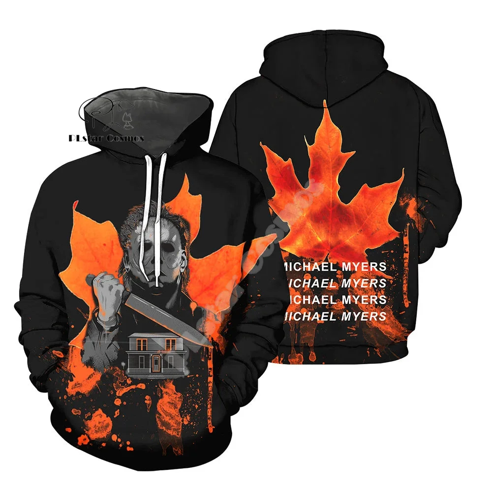 NewFashion Halloween Horror Terror Movie Character Michael Myers Jason Cosplay 3DPrint Pullover Harajuku Casual Jacket Hoodies Y