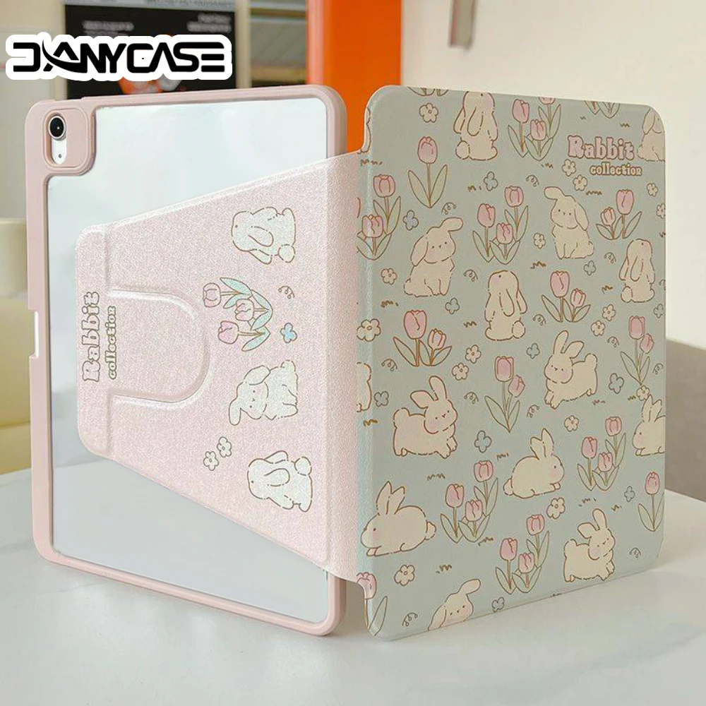360-Degree Rotating Tablet Case with Auto Sleep/Wake and Pencil Holder