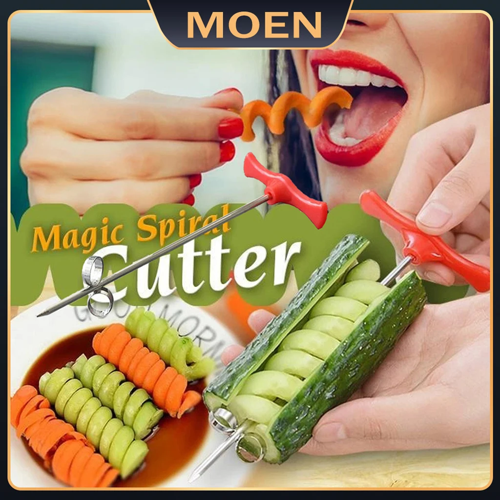 1/2/3PC Roller Spiral Cutter Making Twist Shredder Grater Potato Carrot Cucumber Vegetables Spiral Knife Chopper Kitchen Tools