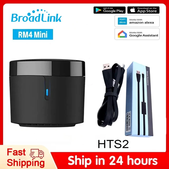 Broadlink RM4 Mini HTS2 IR Remote Controller Air Conditioning TV Set-top Box Temperature Humidity Sensor for Google Home Alexa 1