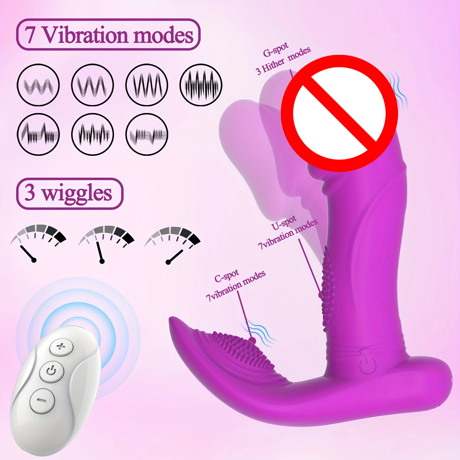 Wearable Vibrator Mimic Finger Quiet Panty Vibrator With Remote 3 Wiggling & 7 Vibration G Spot Vibrator Sex Toys For Women sex toys