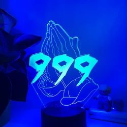 3D Illusion Lamp JUICE WRLD 999 CRY BABY LED Night Light for Home Bedroom Decor Kids Cool Gifts Bedside Table Night Lamp JUICE