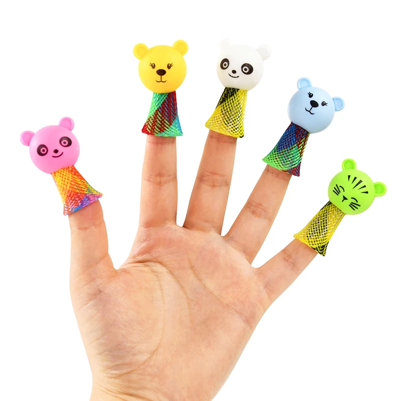 10/20Pcs Cartoon Animal Jumping Doll Toys Kids Birthday Party Favors Goodie Bag Piniata Filler Christmas Gift School Prizes Game