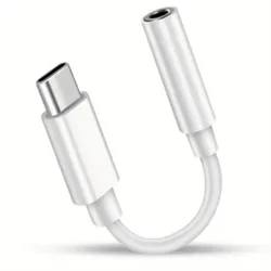 USB - C to 3.5mm HiFi Audio Adapter - Premium Sound Quality Dongle (White)