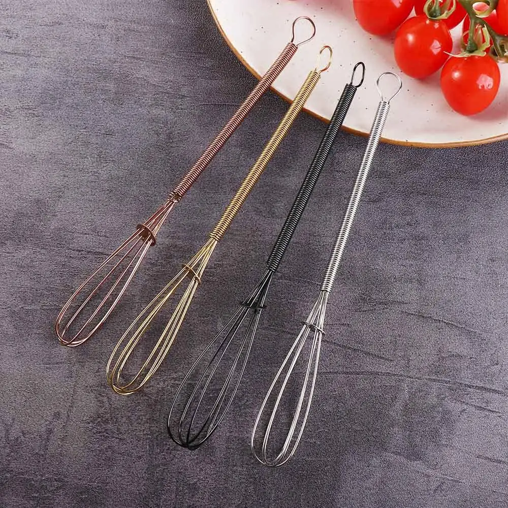 Stainless Steel Mini Egg Whisk Manual Rotary Cream Beater Useful Agitator For Blending Cooking Parts Portable Baking Tool