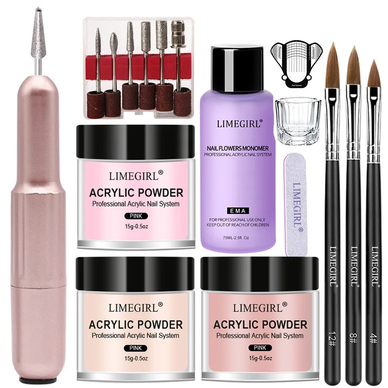 

Professional Electric Nail Drill Acrylic Powder Kit - Perfect for Nail Extension Nail Art Starter Kits Acrylic Powder and Liquid
