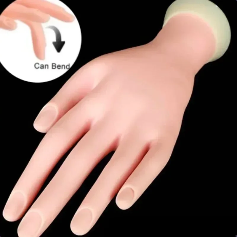 Nail Art Tools Flexible positioning silicone left hand model nail enhancement training artificial hand nail art tools accessories nail art tools