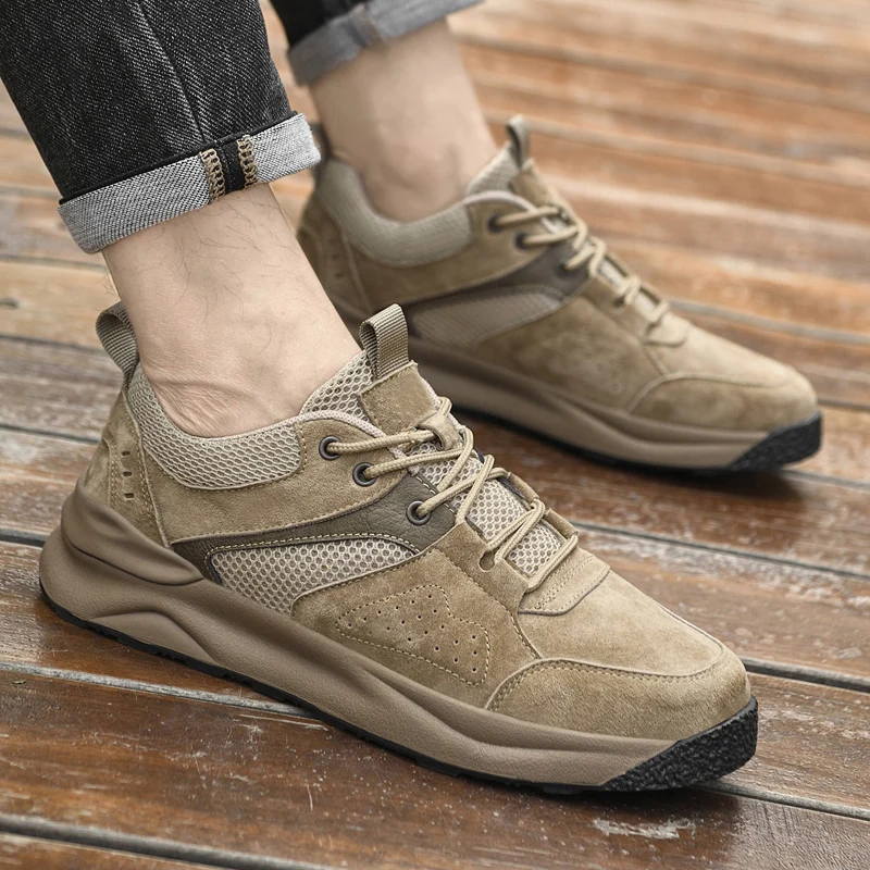 Herren Freizeitschuhe Aus Leder, Leicht Und Atmungsaktiv_voghion.com