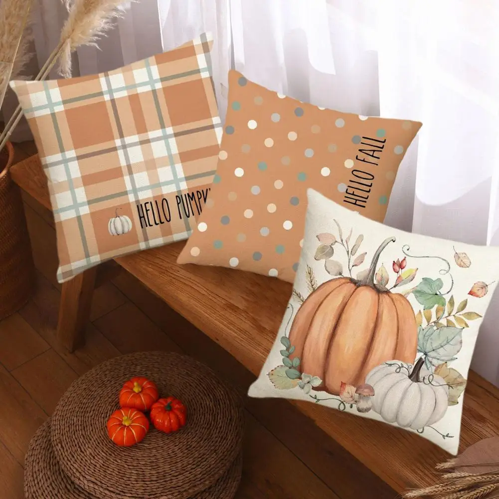 

Pillow Case for Home Decor Thanksgiving Harvest Home Decor Cozy Pumpkin Pillow Covers for Sofa Couch Autumn Fall for Home