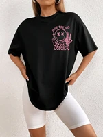 Tenez le jour vous Deserue lettre graphique femmes T-Shirt coton Sport T-Shirt doux respirant vêtements surdimensionné décontracté à manches courtes 2