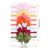 8Pcs/Set Solid Color Nylon Six Ears Bows Headband for Baby Bowknot Elastic Hair Band Handmade Headwear Girls Hair Accessories 6