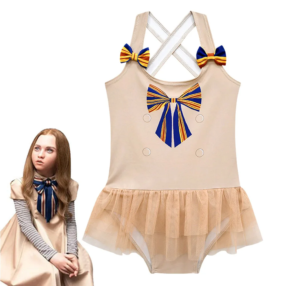 Hot Sall Movie M3Gan Swimwear Kids Beach Wear One Piece Senza Maniche Nuoto Neonate Megan Costume Da Bagno Costume Da Bagno Per Bambini