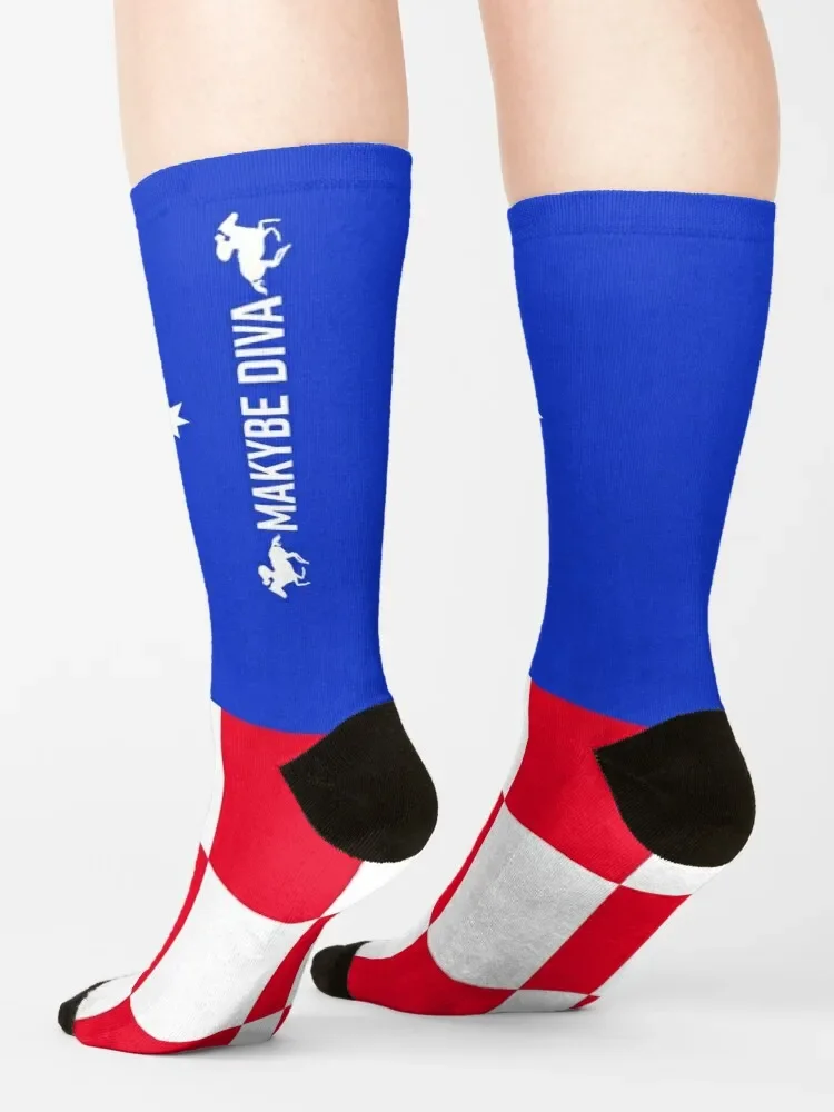 MAKYBE DIVA - RACE HORSE - SILKS Socks loose FASHION with print valentine gift ideas Men Socks Luxury Brand Women's