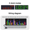 Music Spectrum Display 384 RGB LEDs 20 Dynamic Effects 7 Color Effects Music Spectrum Analyzer Indicator 5V 7 Color Display 4