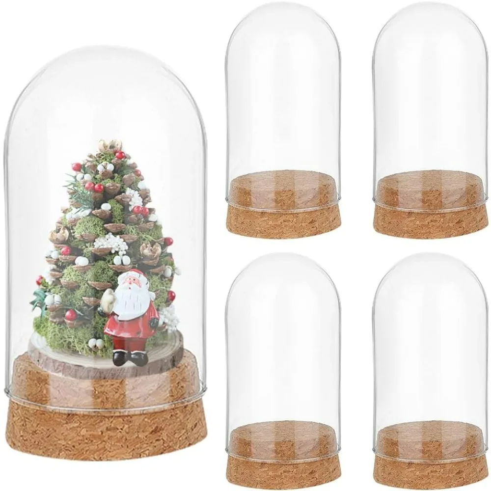 Small Glass Bottles Dome Decorative Jars Display Case for Flower Storage Home Christmas Party Favor Decoration 1.85x3.35inch