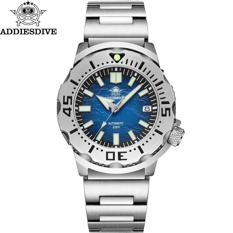 

ADDIESDIVE New Sapphire Glass Automatic Mechanical Men Watch Luminous Waterproof 200m Steel Dive Watches DRESS 42MM Wristwatches