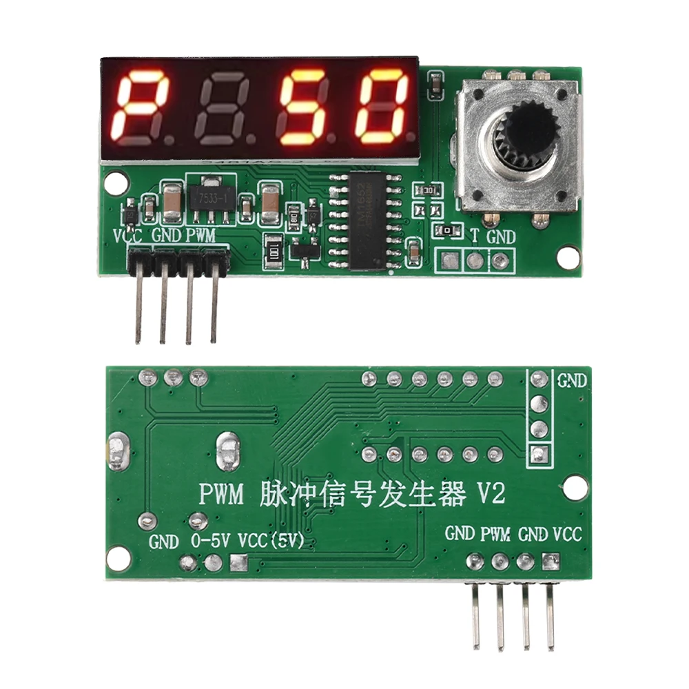 Modulo Generatore di Segnale PWM 3.3V-30V 10HZ-150KHZ con Frequenza Regolabile e Rapporto di Lavoro 0.1%-99.9% per Controllo Velocità Motore Fai-da-te