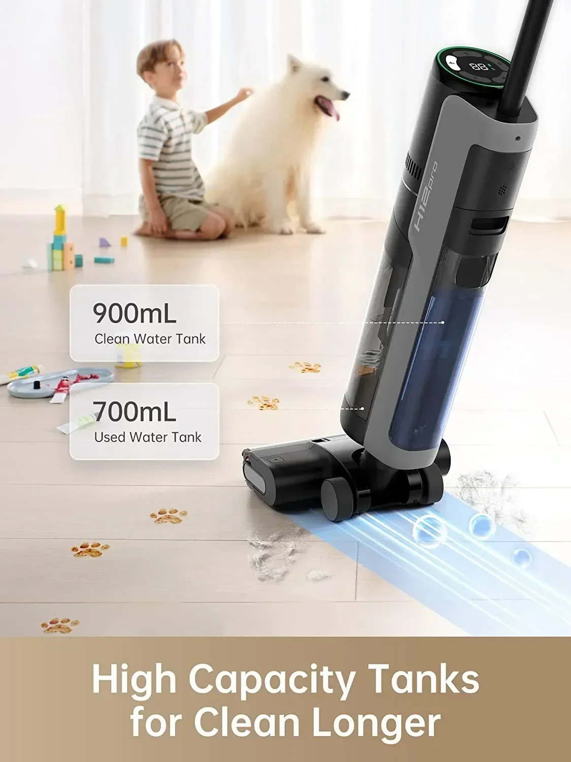 Dreame Tech H12 PRO Powder Injector, Smart Floor Injector Without Cable, Vacuum Cleaner and Ball To Hard Floor With Hot Air Ring 6