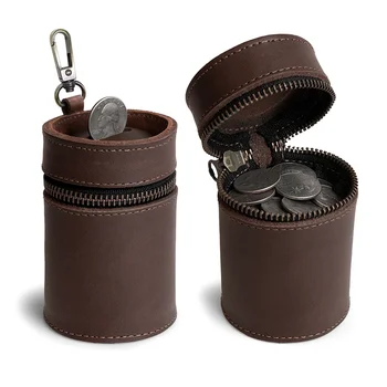 Portamonete in Vera Pelle, Salvadanaio, Organizzatore di Contanti, Borsellino per Uomini e Donne, Scatola per Risparmiare Denaro, Portamonete e Buste Porta Monete da Uomo