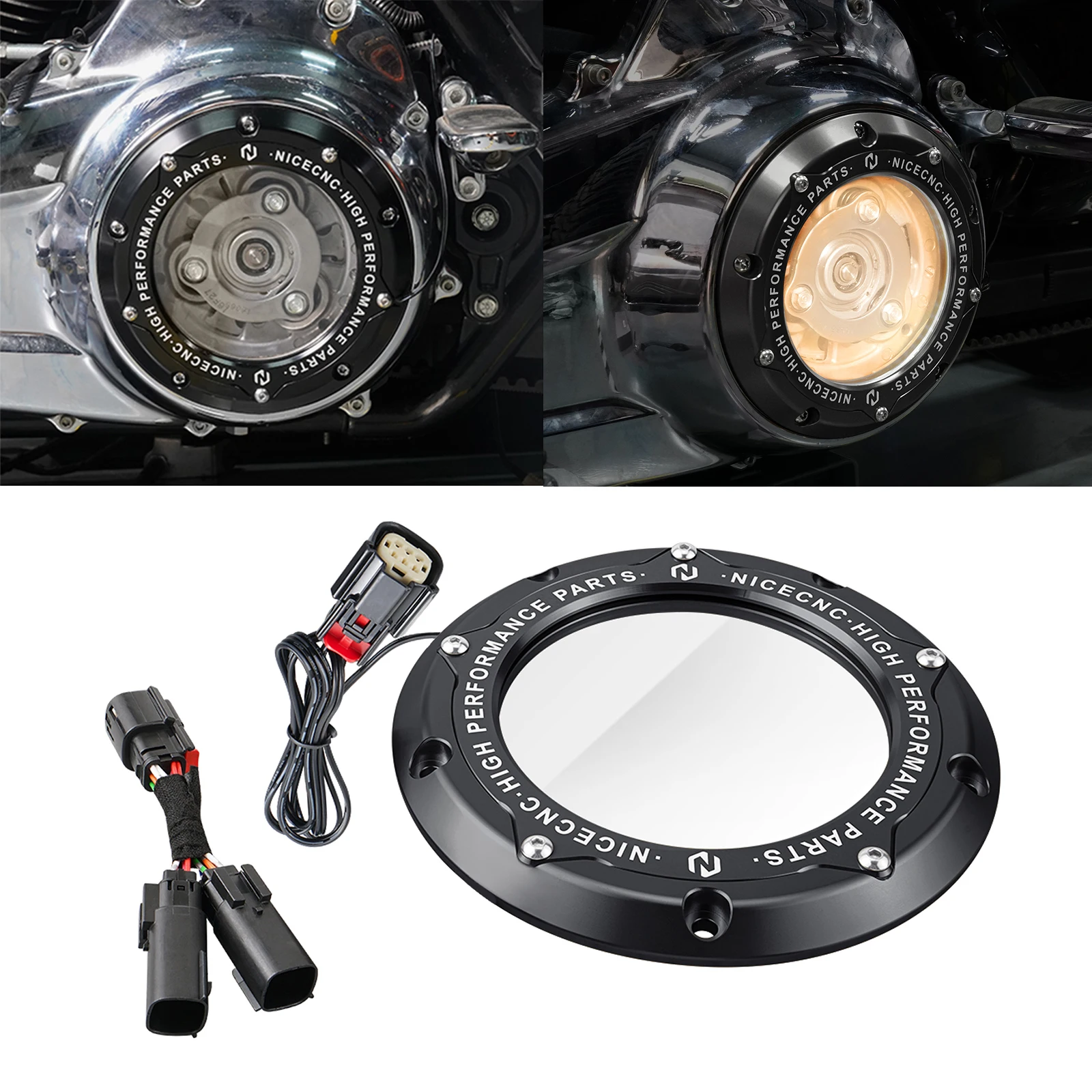 4 Stück Motorrad Blinker Abdeckungen Smoke - Für Harley Touring, Electra Glide, Road King