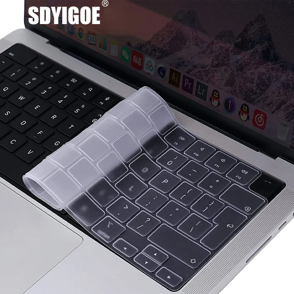 Keyboard Cover For Macbook Pro/Air 2005-New M2/M1 13/15/13.6/16/12 Inch A2681/A2442/A2941/A2338/A2337 UK/US Layout
