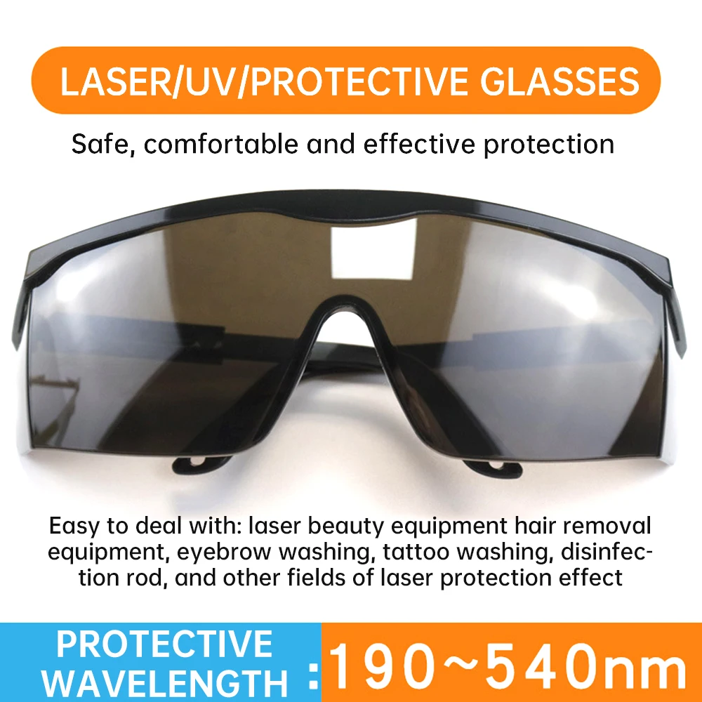 Vue de face des lunettes de sécurité oculaire pour laser YAG et diode