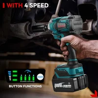 ONEVAN 1200N.M Brushless Electric Impact Wrench 1/2Inch Cordless Electric Screwdriver Wrench Power Tool For Makita 18V Battery 2