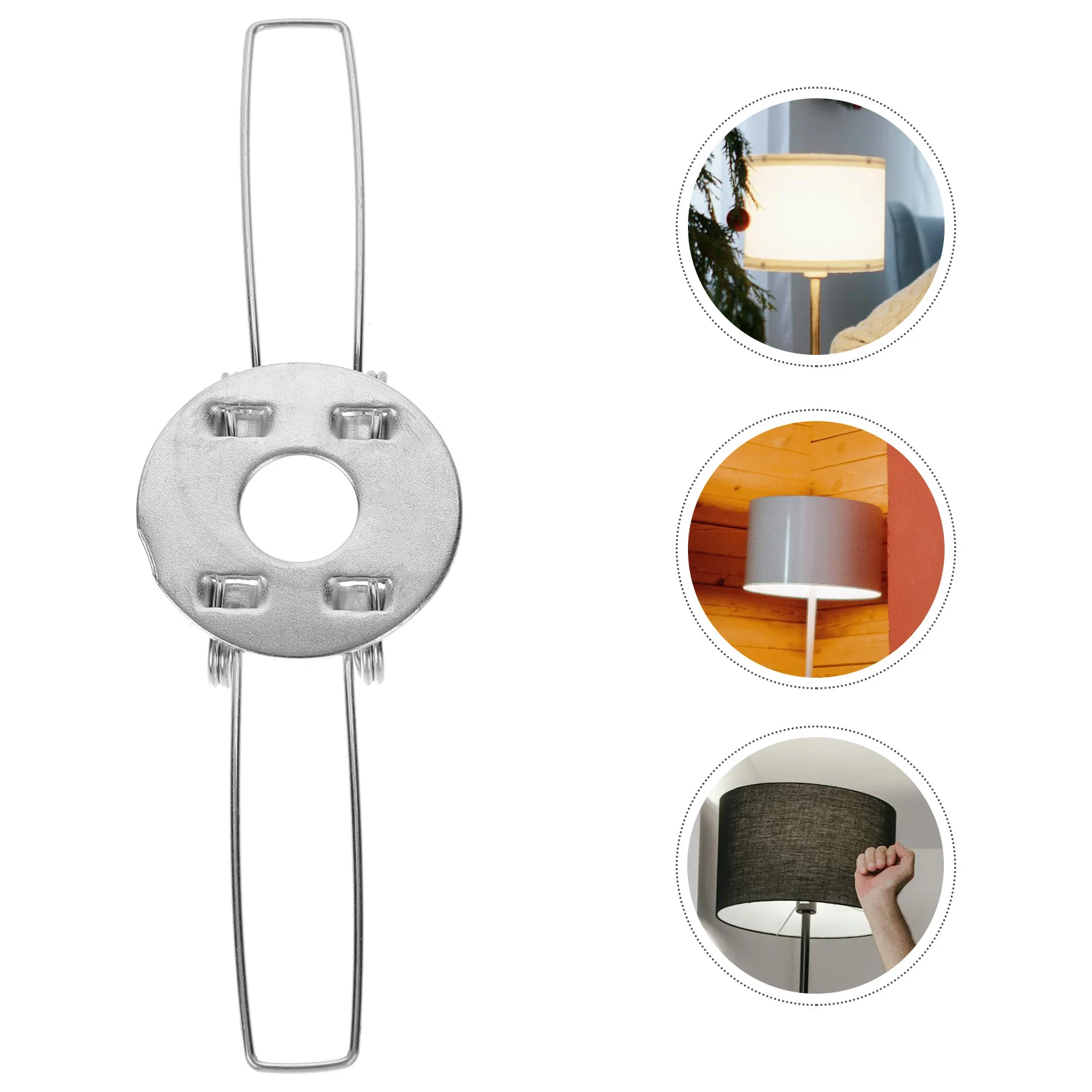 10 Pcs Lamp Holder Spring Clip Clamps Lampshade Fixator DIY Galvanized Adapter for Parts Pendant Light Clips