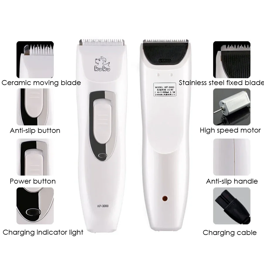 KUKU KP3000 Professional Grooming Kit Pet Clipper For Cat Dog