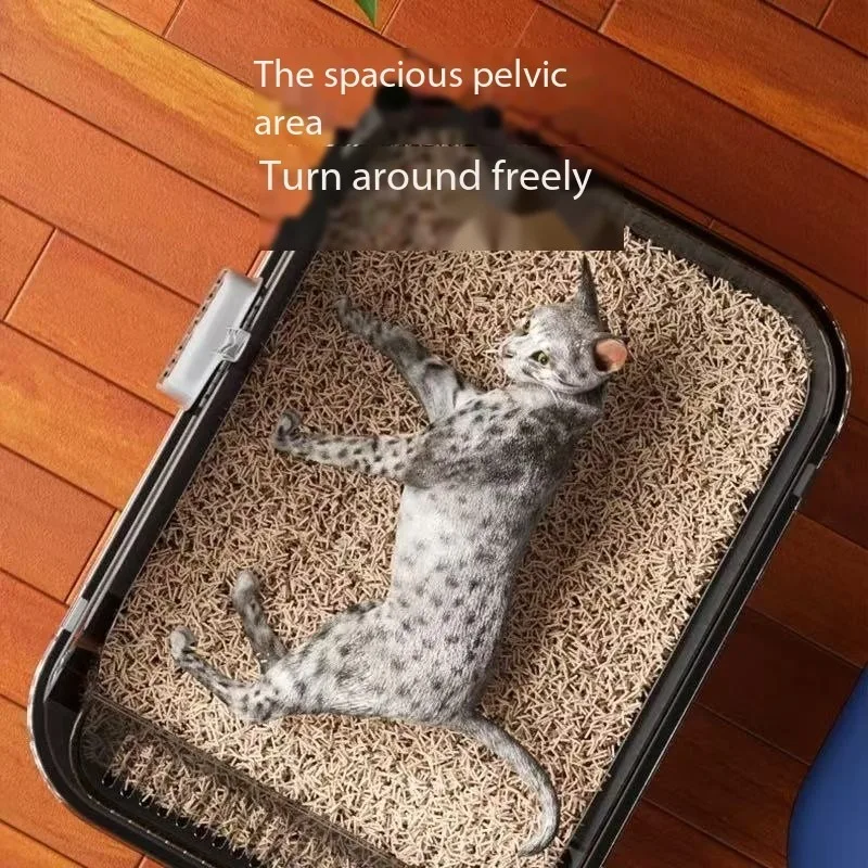 Cat Litter Box Cat Litter Box Semi-closed Removable Splashproof Cats Toilet Non-Stick Large Capacity Pet Supplies Kitten Tray Cat Toilet Bowl