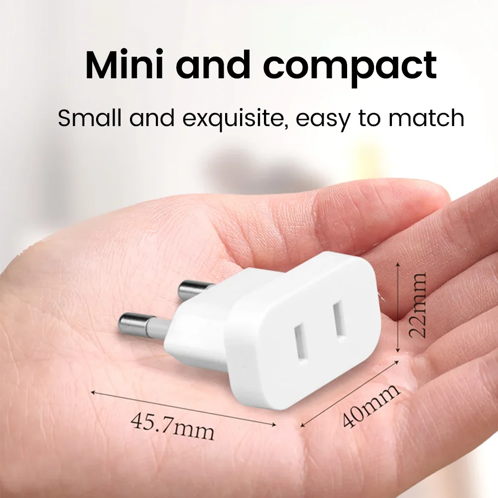 4.0mm/4.8mm Power Plug Adapter US To EU Euro Europe Plug Converter Travel Adapter China CN to EU Electrical Socket 1PCS