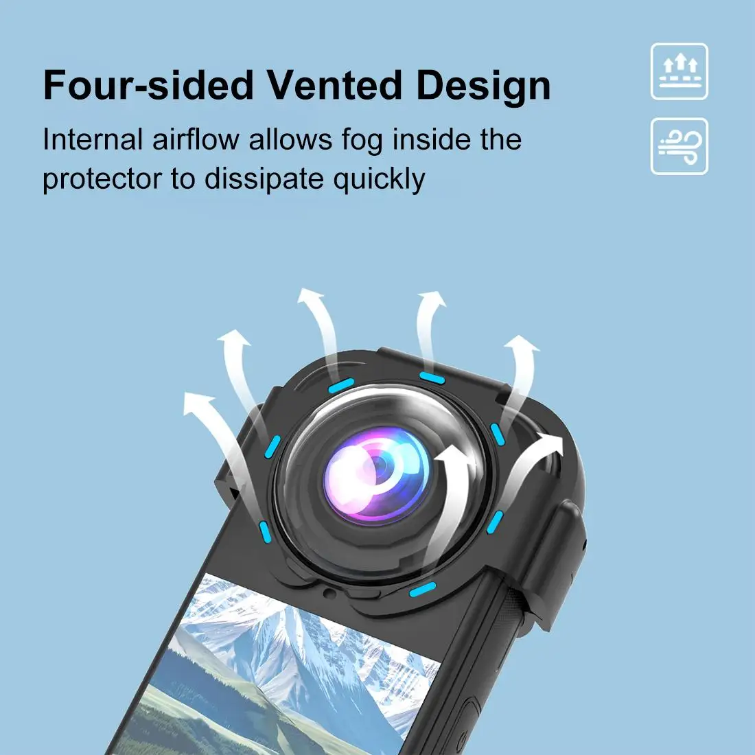 For Insta360 X4 Air PULUZ Snap-on Optical Tempered Glass Lens Guard Protective Cover