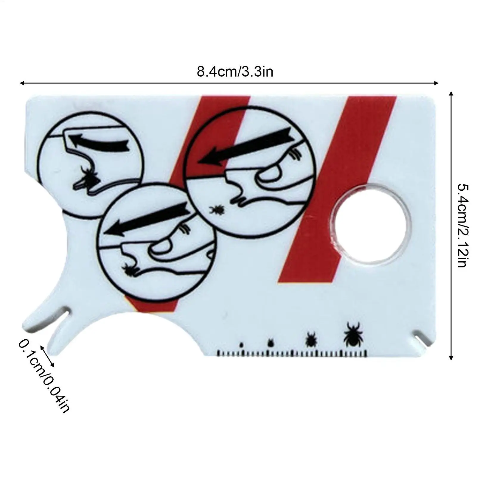 Tick Card For Dogs Pets Lice Catcher Tool Small Tick Card With Magnifier Tick Remover Card Plastic Portable Tick Remover