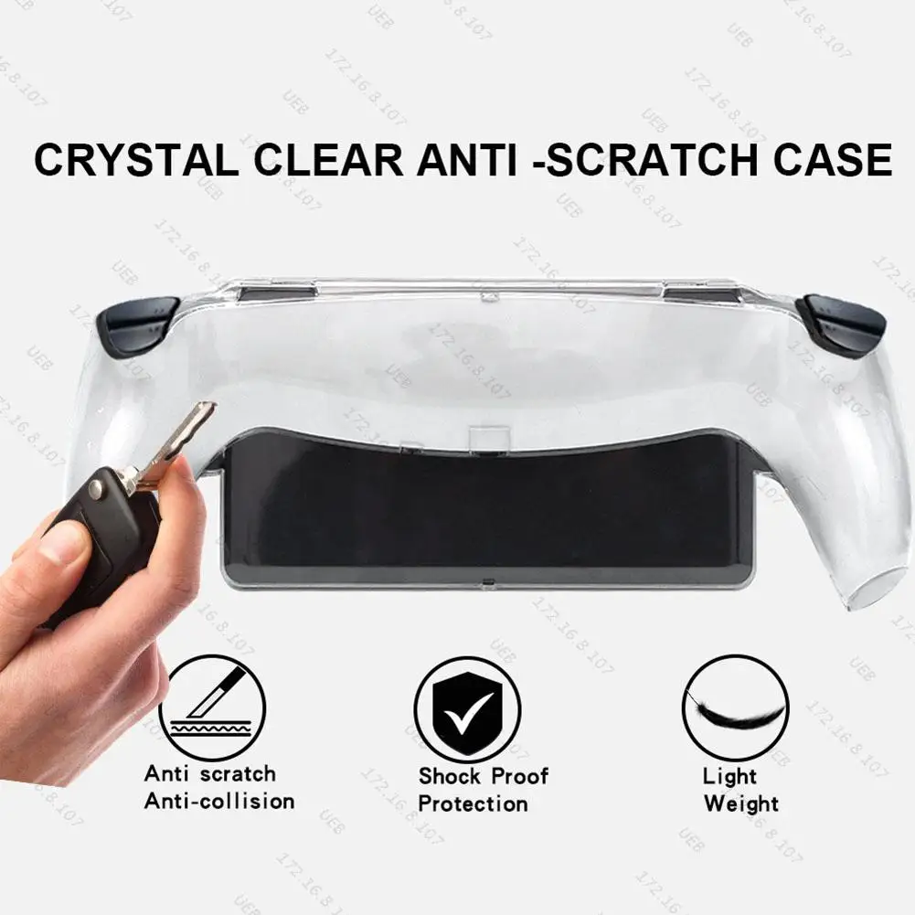 For PS5 Portal Transparent Protector Case With Tempered Glass Film Storage Hand Bag With Screen Protector For PlayStation Portal