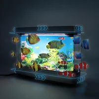 LED Aquarium Fish Tank Night Light Imitation Aquarium Underwater World USB Dynamic Table Lamp Home Decor Kids Christmas Gifts 2