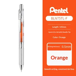 Pentel EnerGel Retractable Aesthetic Gel Pens - Transparent Barrel with Vibrant Water - Based Ink (Orange Gel Pen)