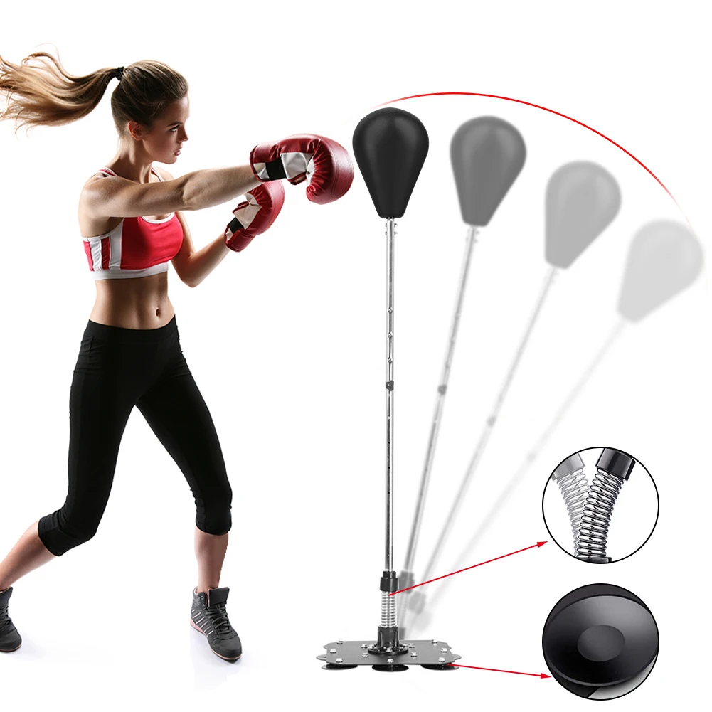 ReflexBoxingPunchingBagwithSuctionCupsAdjustableHeightStand