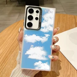 Matte TPU Phone Case with Marble Smiling Face Design - Hard Back Cover - S24 Plus - S25 Plus (LSqc - Lbyun01)