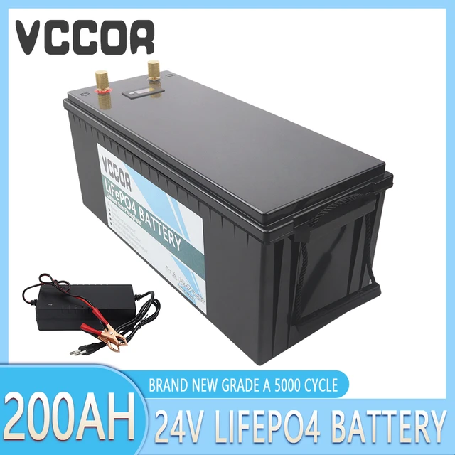 12V 24V LiFePO4 Battery 400Ah 300Ah 200Ah 100Ah Built-in BMS