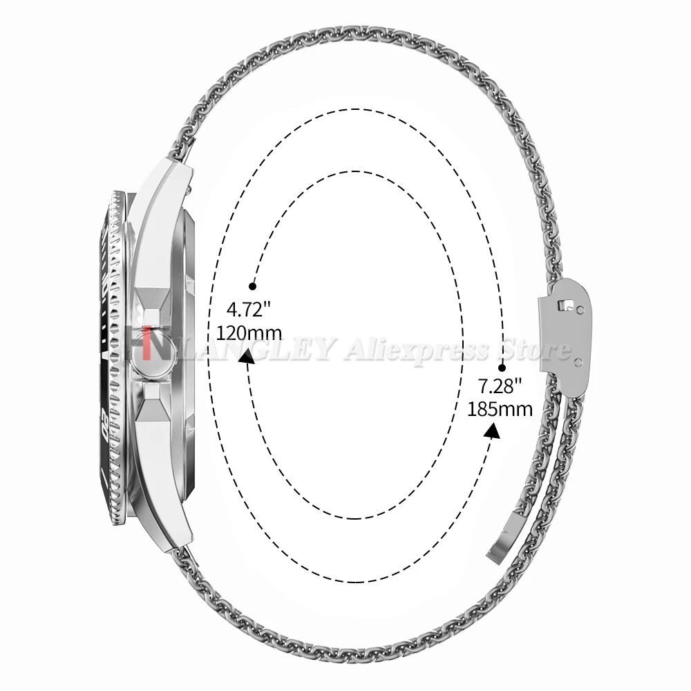 Elegant Milanese Mesh Stainless Steel Watchband Bracelet