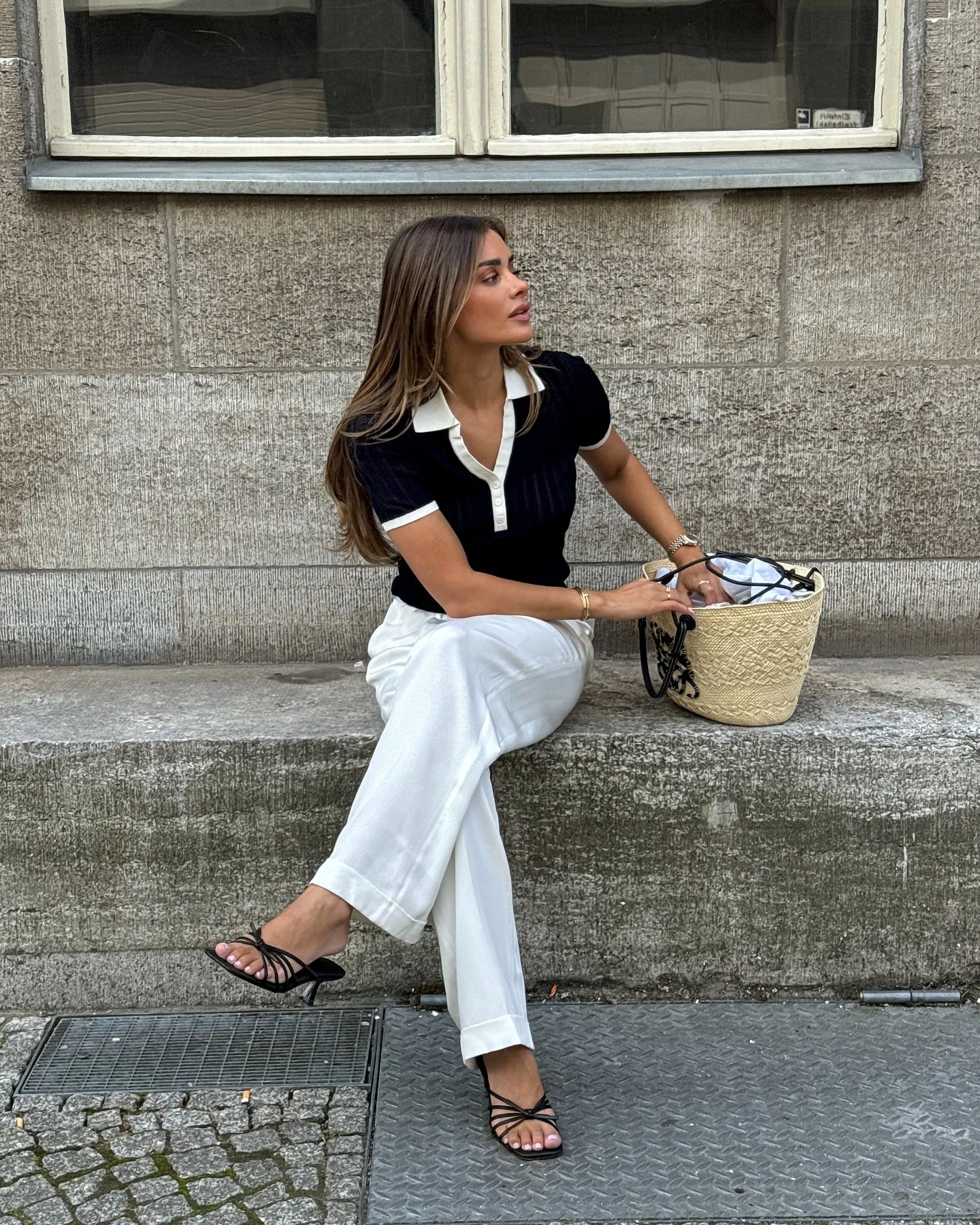 Knit Sweater Pullover Female V-Neck Fashion Ribbed Patchwork Short Sleeve Contrast Top Streetwear Women's Knitwear Top New