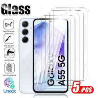 1-5Pcs HD 9H Tempered Glass Screen Protector Case For Samsung A55 5G Protective Glass Sumsung A 55 35 25 15 56 36 26 16 A56 A16 1