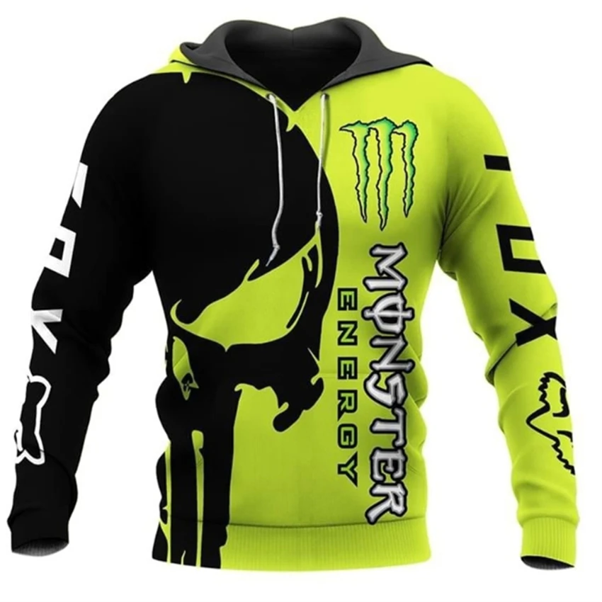 

Autumn New Casual Men's Hoodie 3D Art Personalized Skull Print Men's Plus Size Sports Hoodie